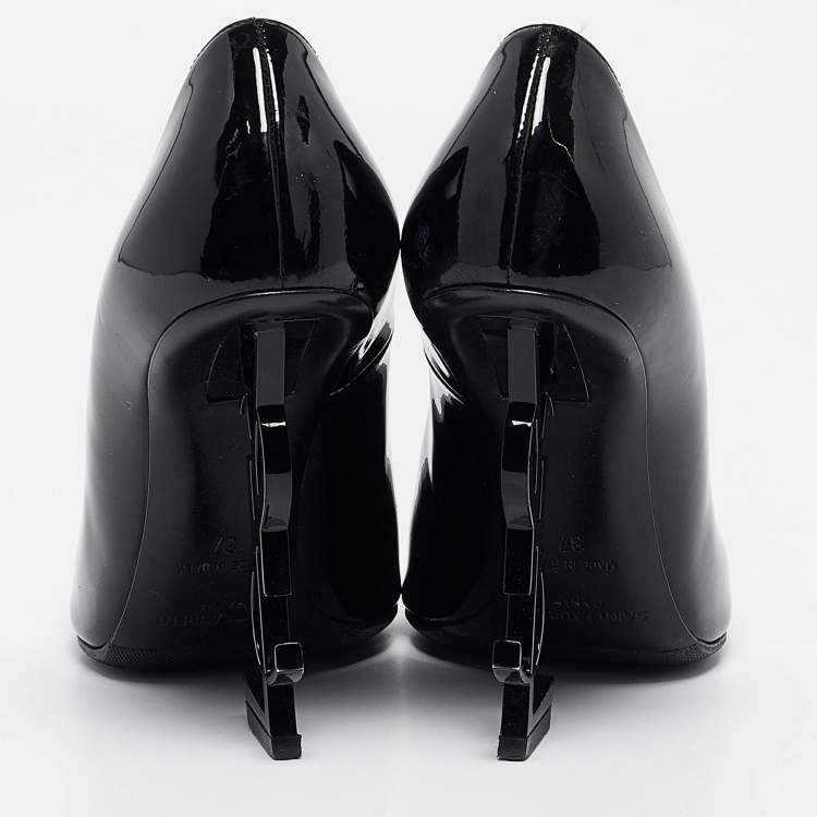 مملوكة مسبقًا Saint Laurent Black Patent Leather Opyum Pumps Size 37