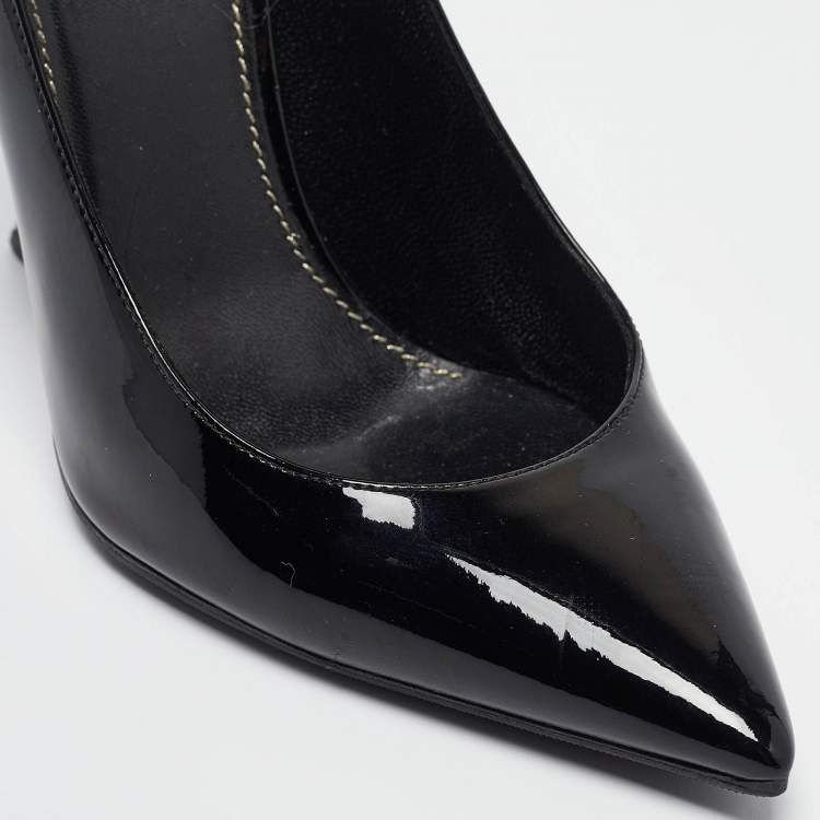 مملوكة مسبقًا Saint Laurent Black Patent Leather Opyum Pumps Size 37