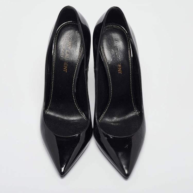 مملوكة مسبقًا Saint Laurent Black Patent Leather Opyum Pumps Size 37