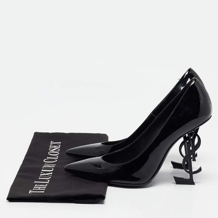 مملوكة مسبقًا Saint Laurent Black Patent Leather Opyum Pumps Size 37
