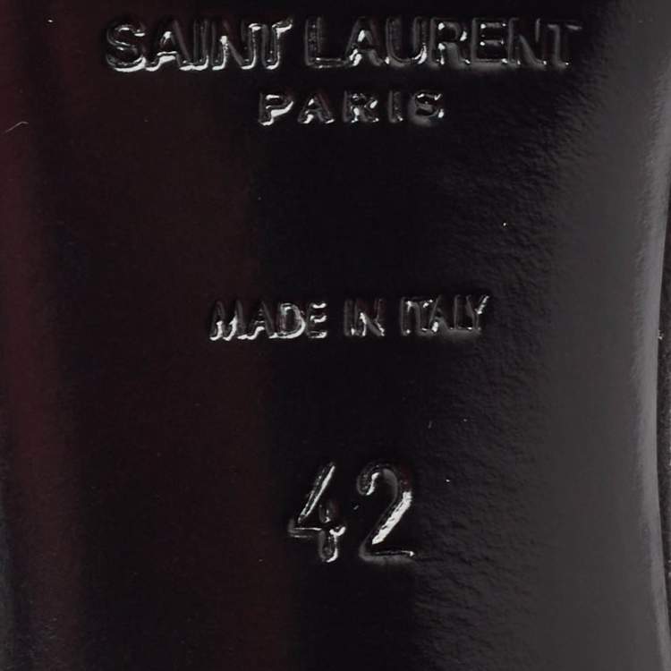 مملوكة مسبقًا Saint Laurent Black Suede Pointed Toe D'orsay Pumps Size 42