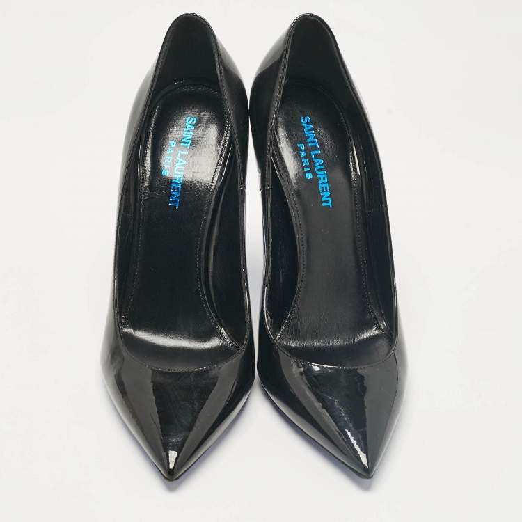 مملوكة مسبقًا Saint Laurent Black Patent Leather Opyum Pumps Size 38.5