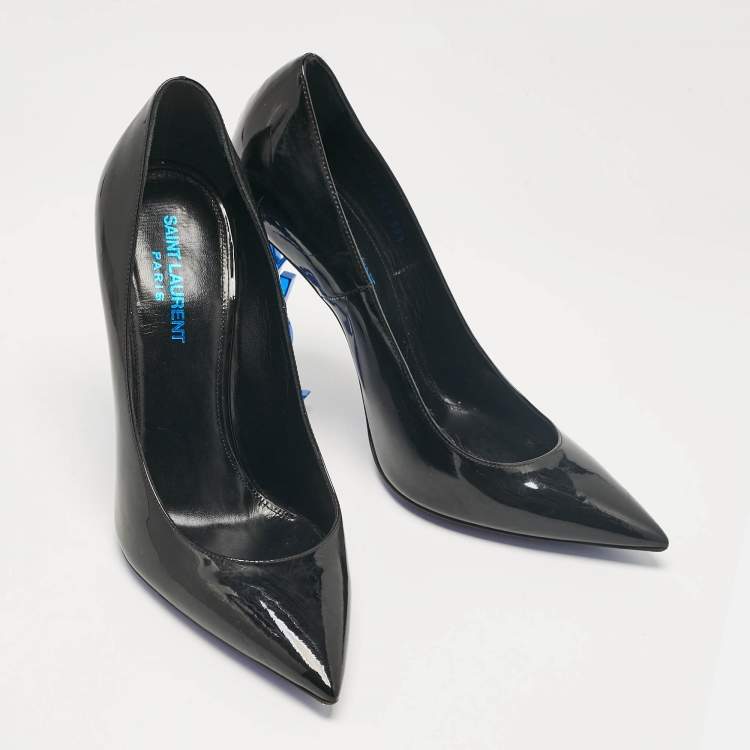 مملوكة مسبقًا Saint Laurent Black Patent Leather Opyum Pumps Size 38.5