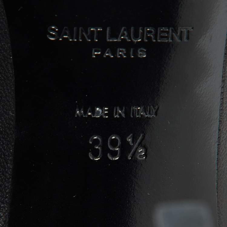 Pre Owned Saint Laurent Black Leather Escarpin Pointed Toe Pumps Size 39.5