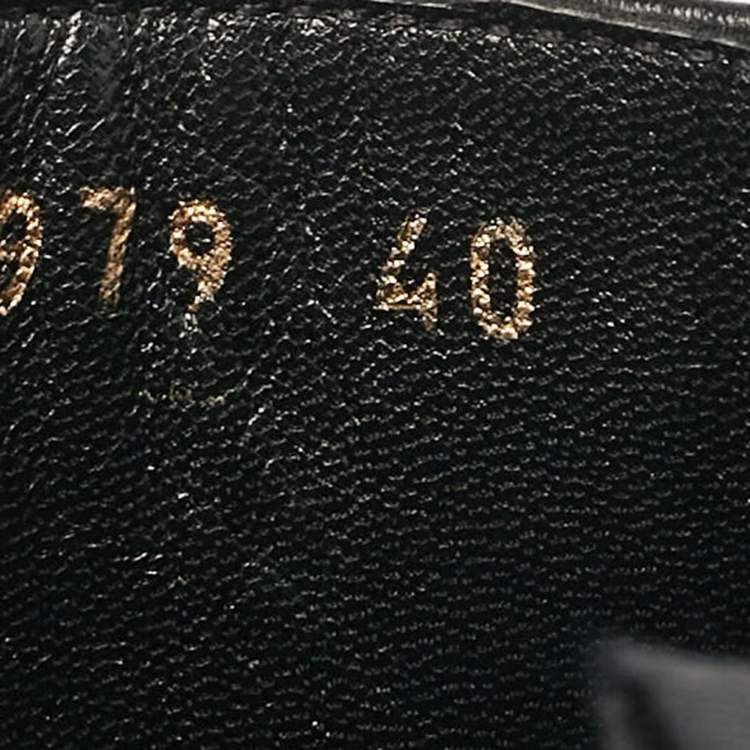 Pre Owned Saint Laurent Black Leather Western Ankle Length Boots Size 40