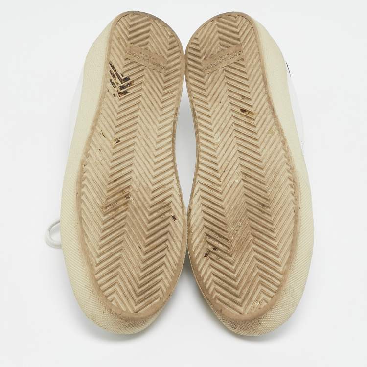 Pre Owned Saint Laurent  White Leather Court Classic SL/06 Sneakers Size 40.5