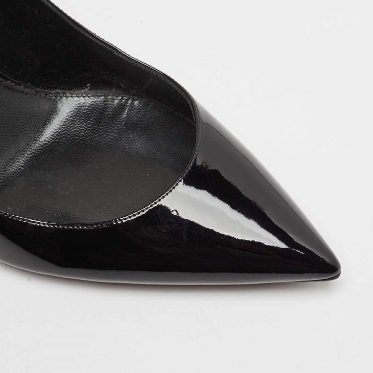 Pre Owned Saint Laurent Black Patent Leather Opyum Pumps Size 41