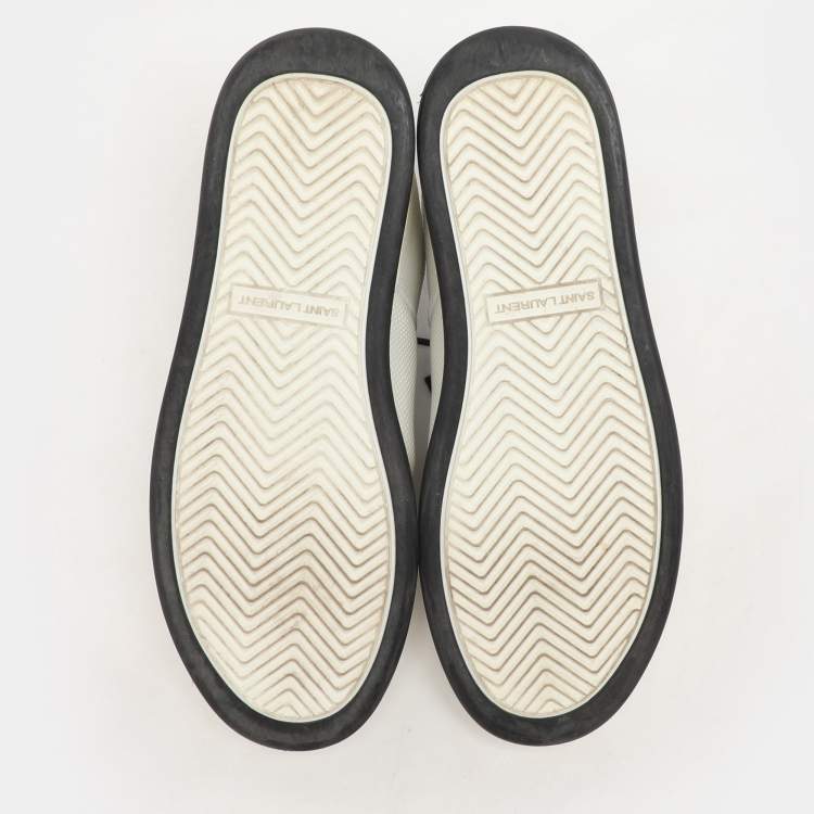 Pre Owned Saint Laurent White Leather Low Top Sneakers Size 40
