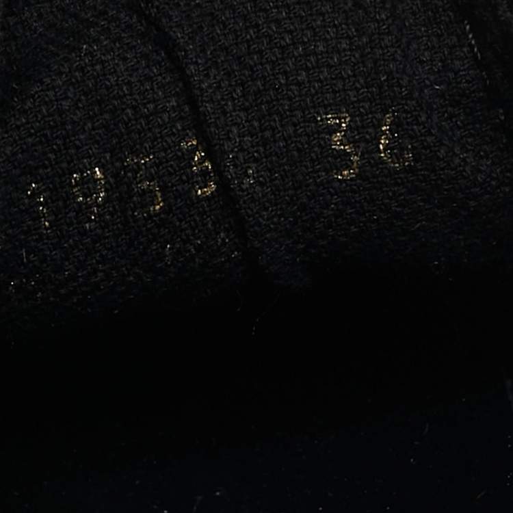 Pre Owned Saint Laurent Black Leather Bedford Sneakers Size 36