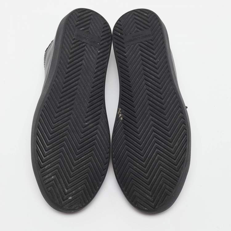 Pre Owned Saint Laurent Black Leather Bedford Sneakers Size 36