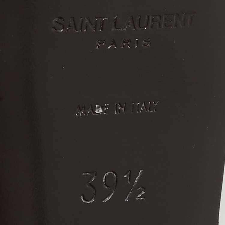 Pre Owned Saint Laurent Tan Leather Tribute Sandals Size 39.5