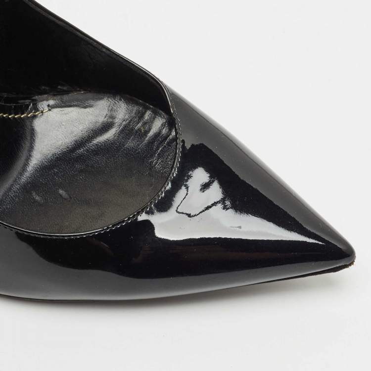 Pre Owned Saint Laurent Black Patent Leather Opyum Pumps Size 41