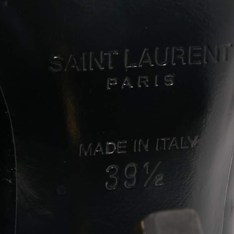 Pre Owned Saint Laurent Paris Black Patent Leather Opyum Pumps Size 39.5