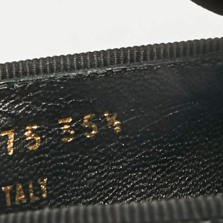 Pre Owned Saint Laurent Black Patent Leather Penny Loafers Size 35.5
