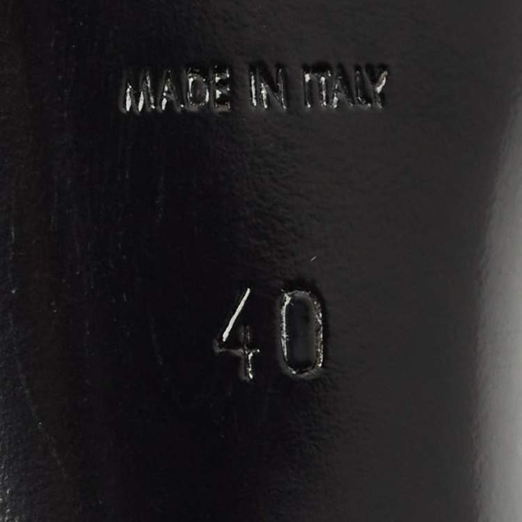 Pre Owned Saint Laurent Black Satin Romy Slide Sandals Size 40