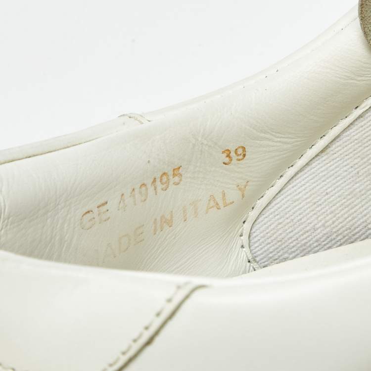 Pre Owned Saint Laurent White Leather Court Classic Sneakers Size 39