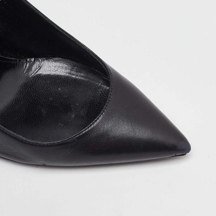Pre Owned Saint Laurent Black Patent Leather Opyum Pumps Size 38.5