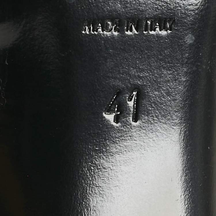 Pre Owned Saint Laurent Black Fabric Romy Slide Sandals Size 41
