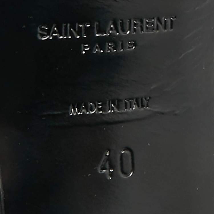 Pre Owned  Saint Laurent Leather Platform Sandals Size 40