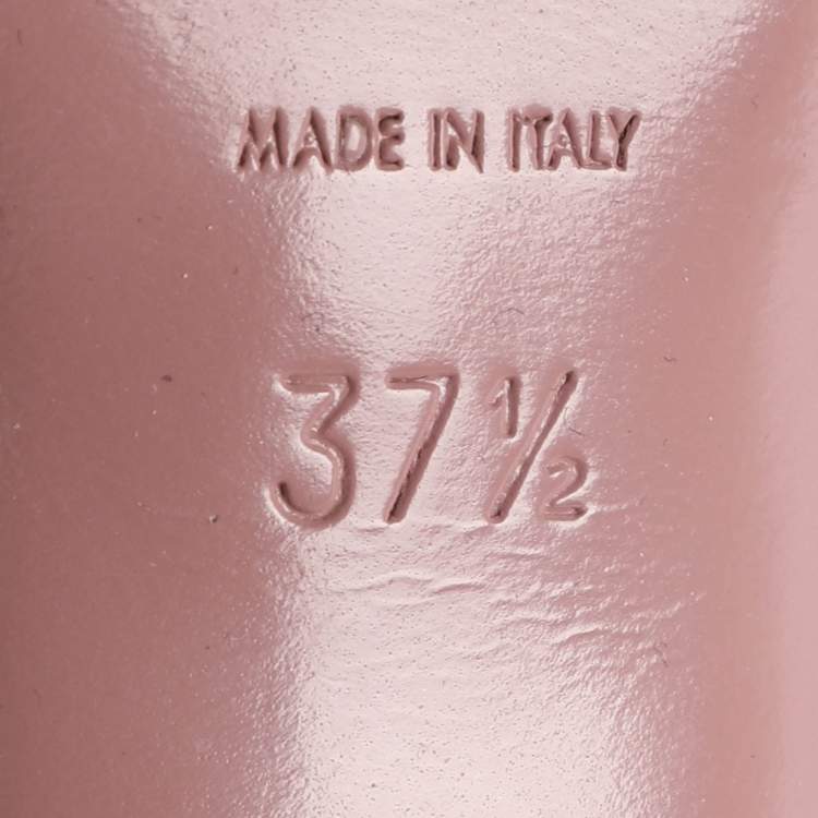 Pre Owned Saint Laurent Paris Pink Suede Tribute Platform Sandals Size 37.5