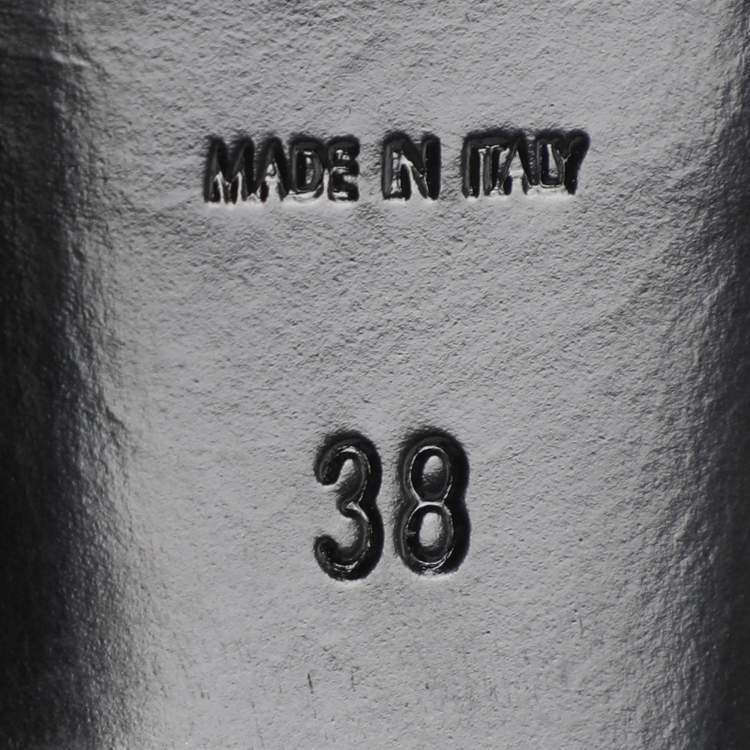 Pre Owned Saint Laurent Beige Leather Janis Pointed Toe Platform Pumps Size 38