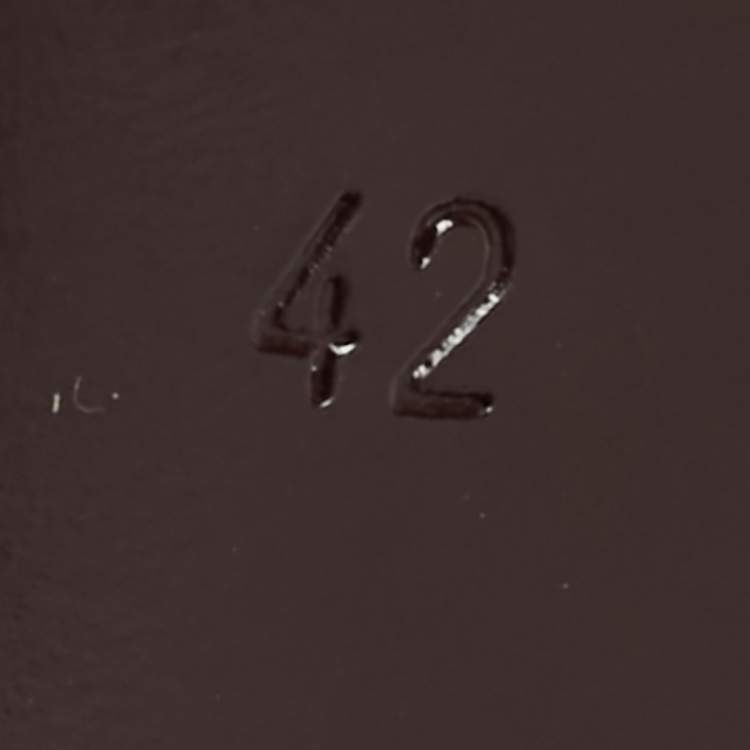 Pre Owned Saint Laurent Size 42 Burgundy Patent Leather Platform Sandals