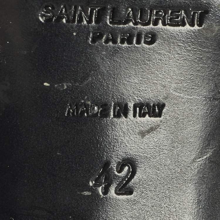 مملوكة مسبقًا Saint Laurent Size 42 Black Leather Platform Sandals