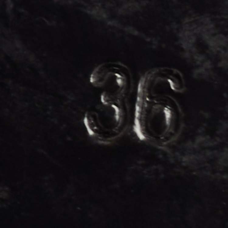 مملوكة مسبقًا Yves Saint Laurent Size 36 Black/Gold Cut-Out Suede Peep Toe Platform Wedge Pumps 