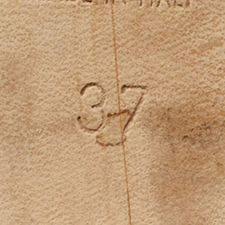 مملوكة مسبقًا Saint Laurent Tribute Size 37 Brown Leather Flat Slides 