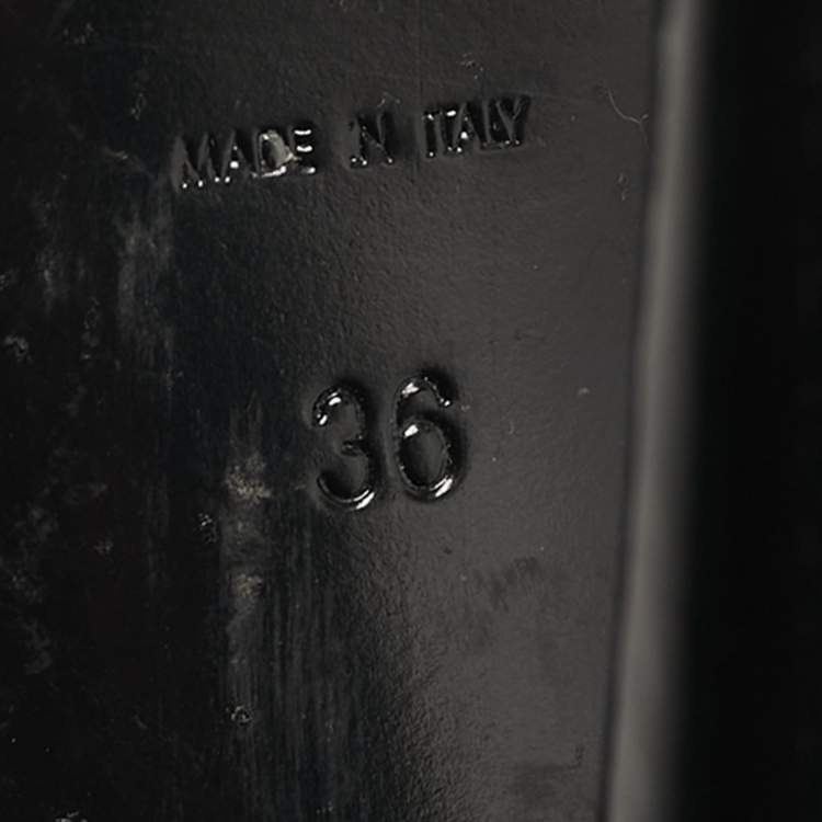 Pre Owned Saint Laurent Tribute Size 36 Black Patent Leather Platform Sandals