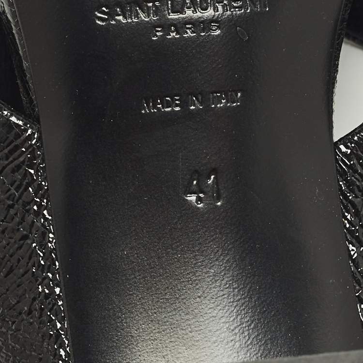 Pre Owned Saint Laurent Loulou Size 41 Black Leather Sandals