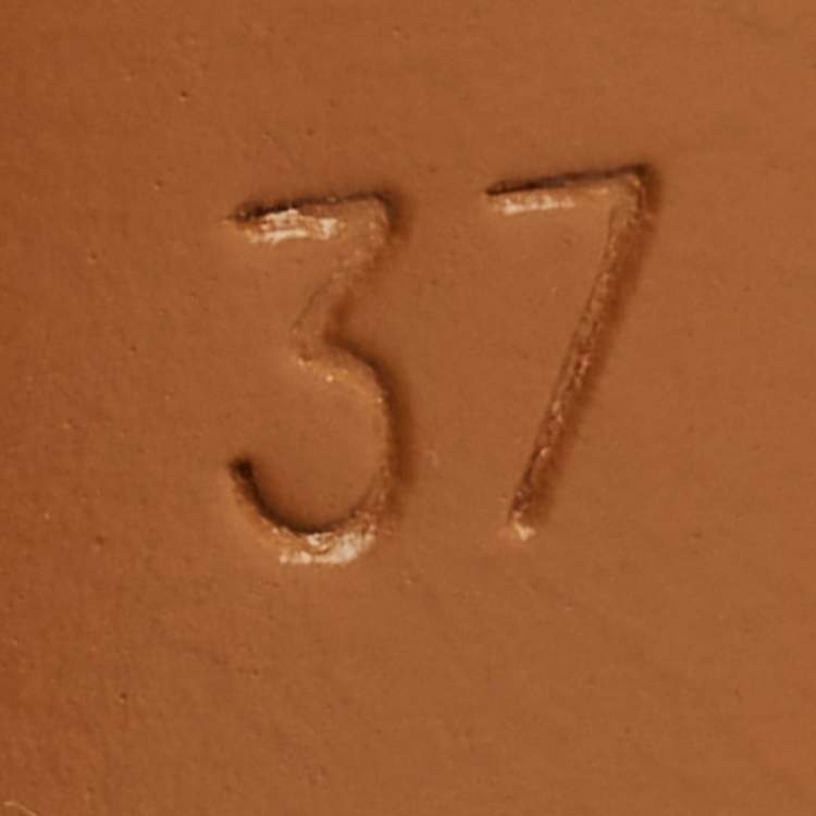 Pre Owned Saint Laurent Tribute Size 37 Brown Leather Platform Sandals