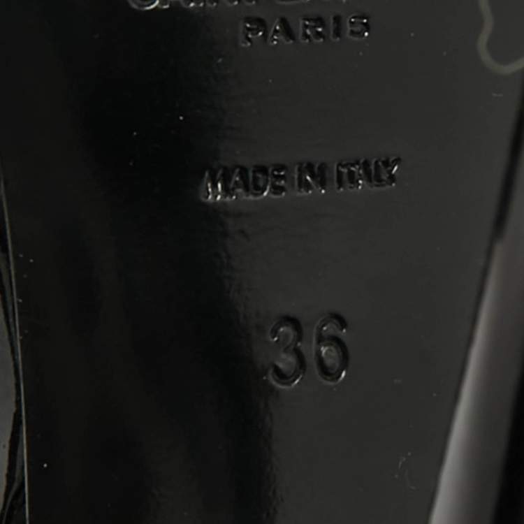 Pre Owned Saint Laurent Tribute Size 36 Black Patent Leather Platform Sandals