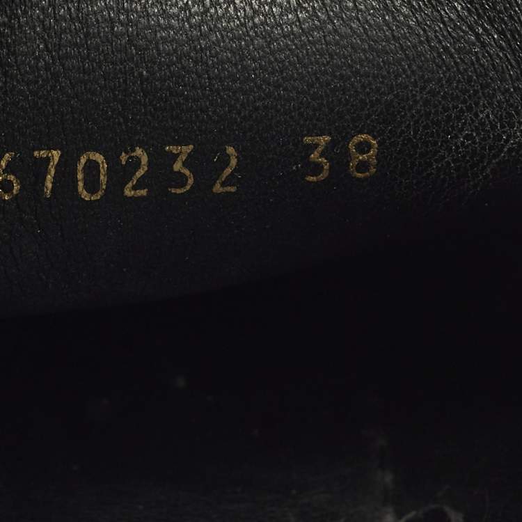 Pre Owned Saint Laurent Size 38 Cream Leather Loafers