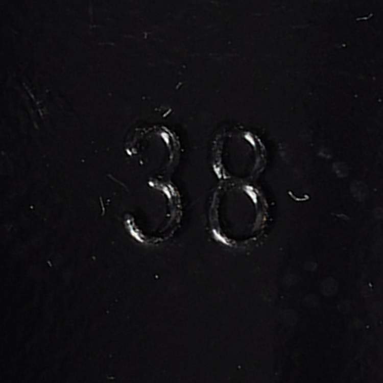 Pre Owned Saint Laurent Tribtoo Size 38 Brown Ostrich Leather Platform Pumps