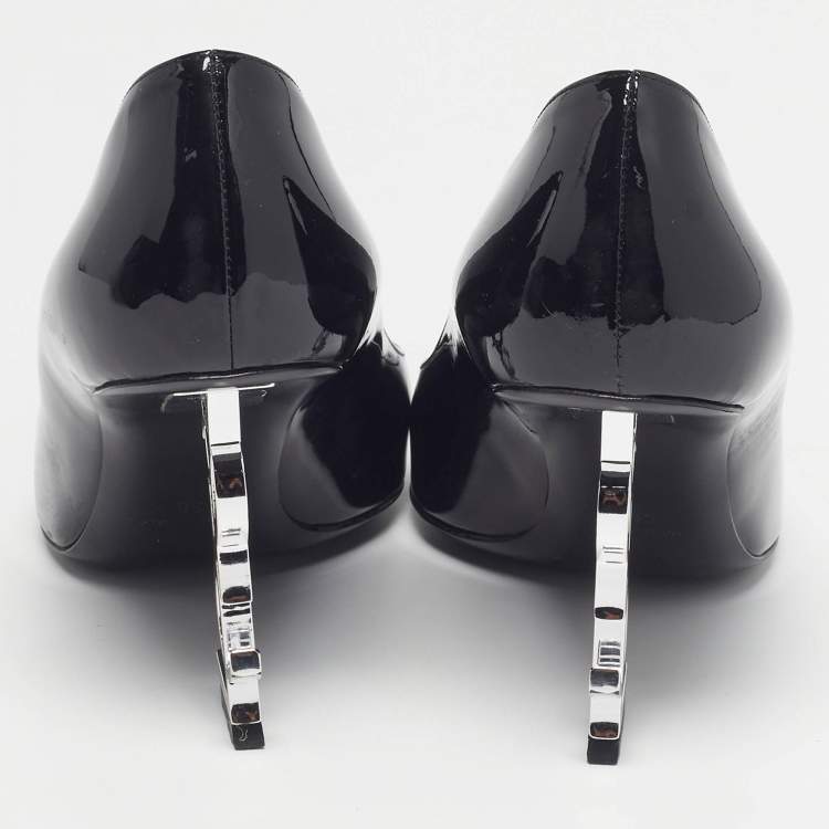 Pre Owned Saint Laurent Opyum Size 38 Black Patent Leather Pumps