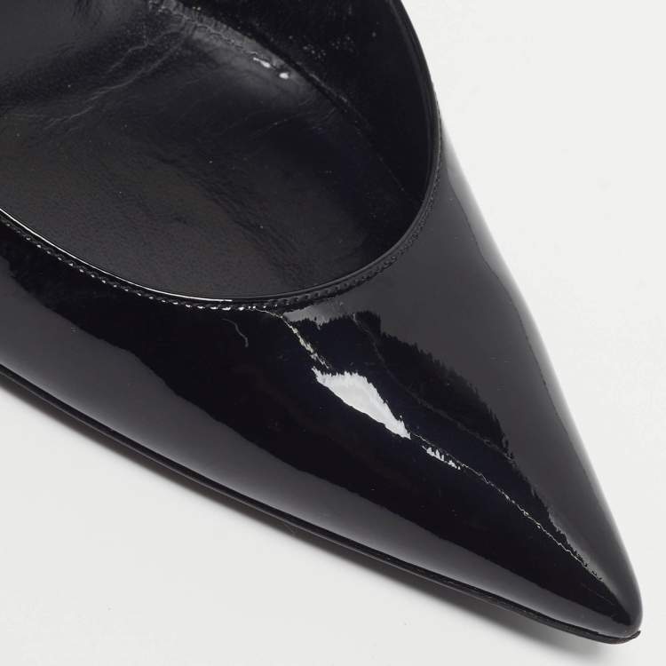 Pre Owned Saint Laurent Opyum Size 38 Black Patent Leather Pumps