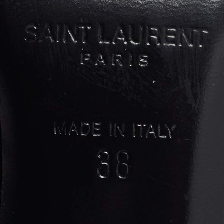 Pre Owned Saint Laurent Opyum Size 38 Black Patent Leather Pumps