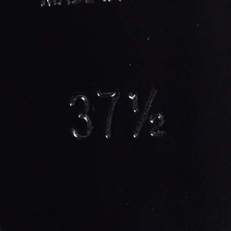 Pre Owned Saint Laurent Tribtoo Size 37.5 Black Leather Platform Pumps