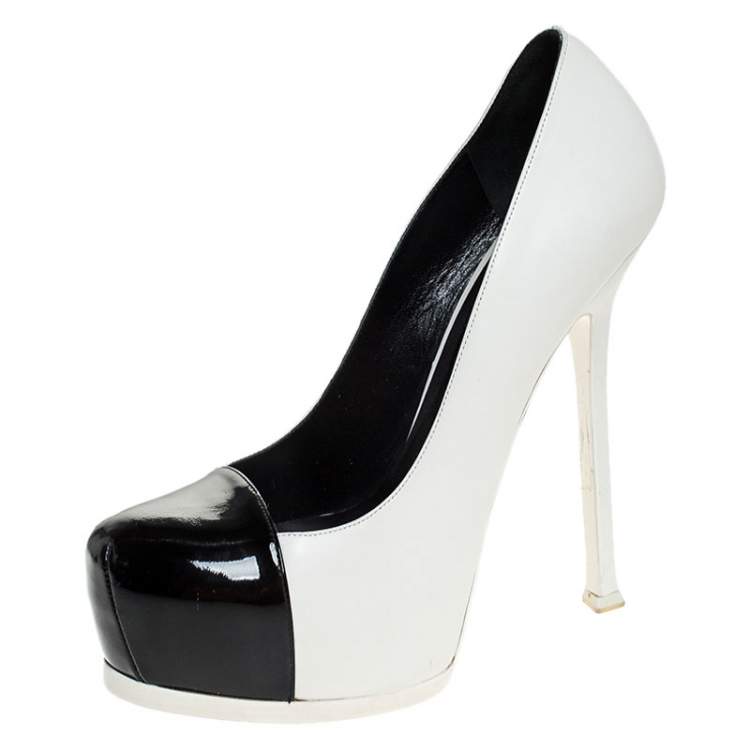 platform white pumps