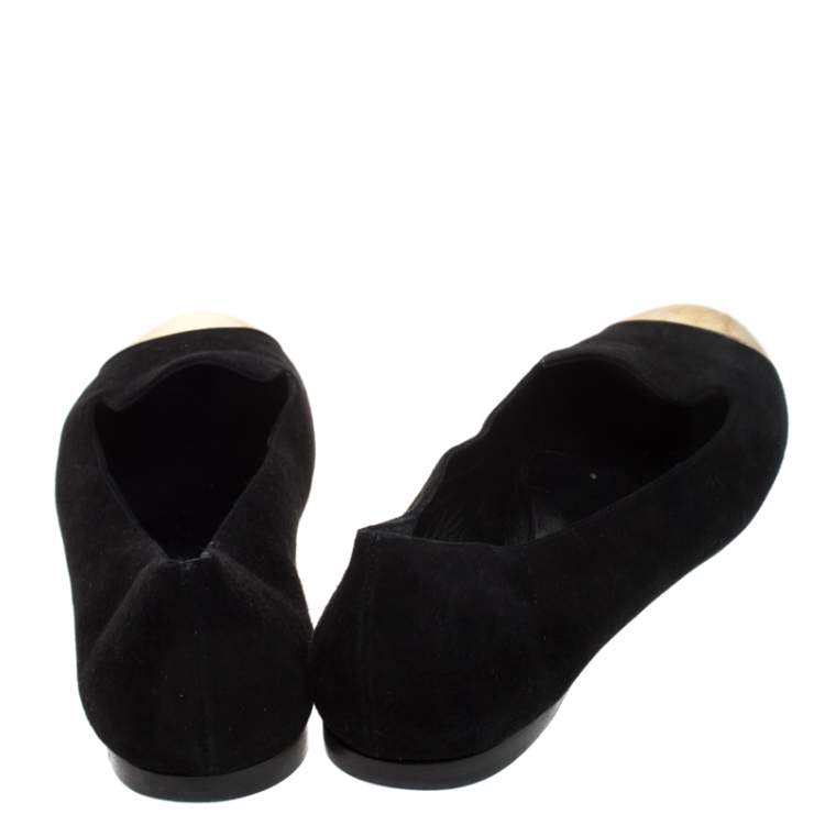 Pre Owned Saint Laurent Paris Black Suede Smoking Slippers Size 38