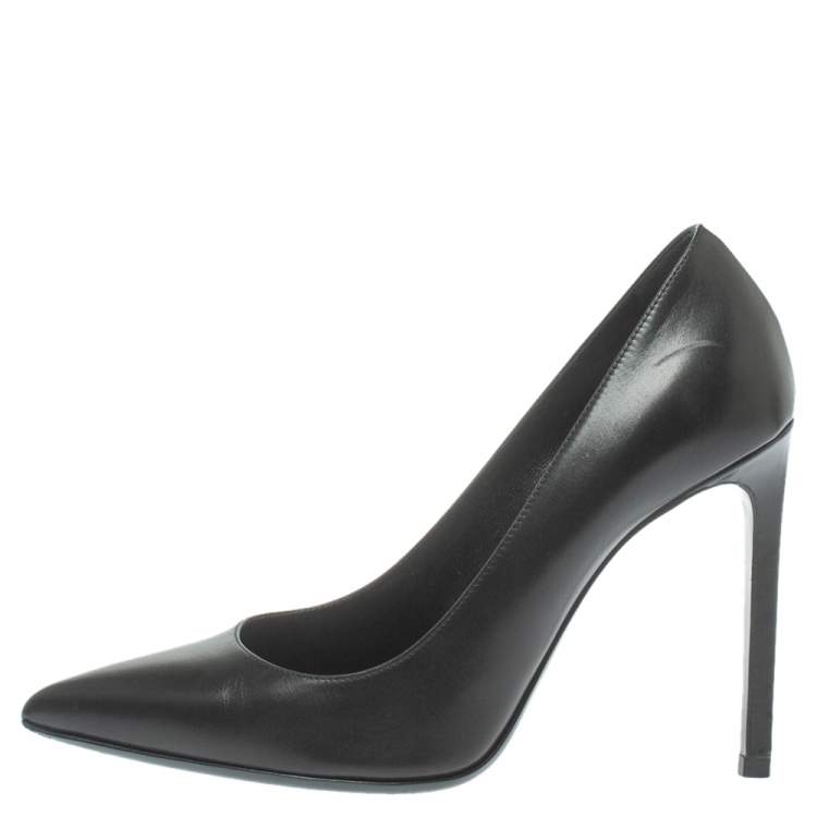 Pre Owned Saint Laurent Paris Black Leather Anja Pumps Size 37