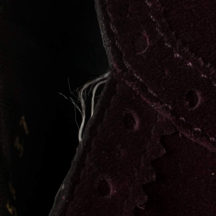 مملوكة مسبقًا Yves Saint Laurent Burgundy Suede Janis Booties Size 37