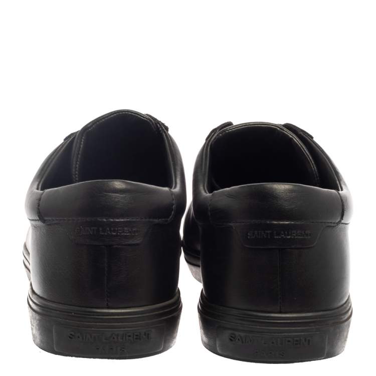Pre Owned Saint Laurent Black Leather Andy Low Top Sneakers Size 41