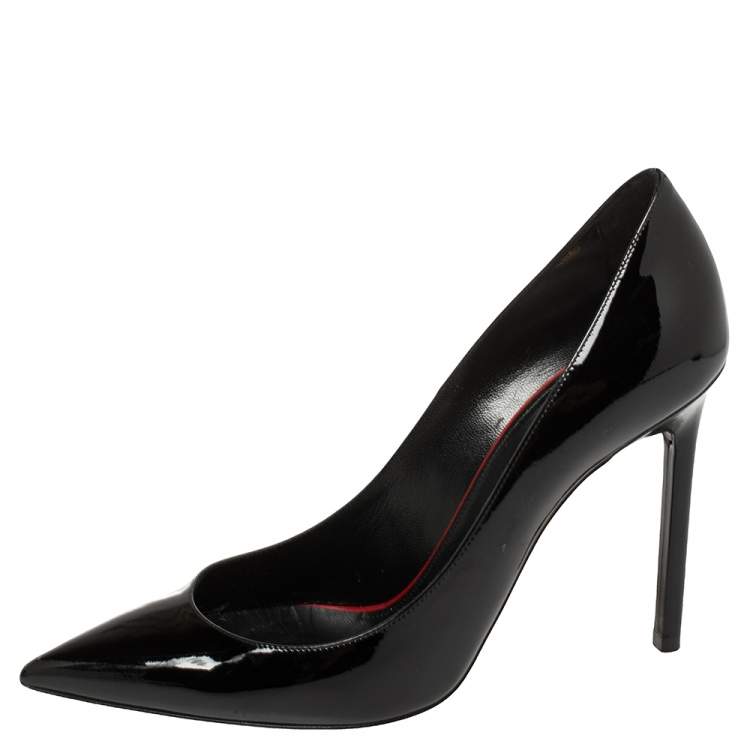 Pre Owned Saint Laurent  Black Patent Leather Anja Pumps Size 37