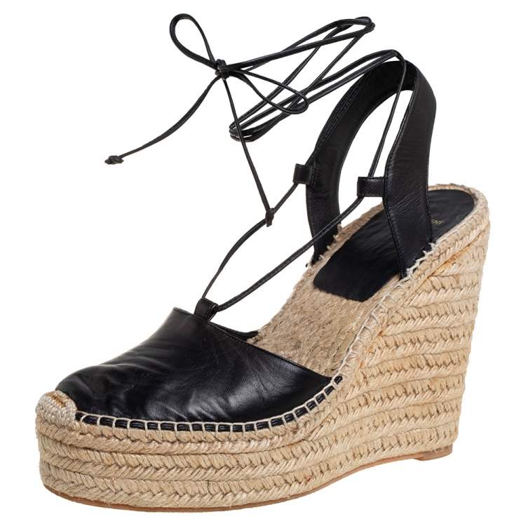 Saint Laurent Suede buy Wedges 41