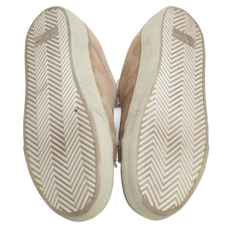 Pre Owned Saint Laurent  Beige Suede Classic Sneakers Size 39