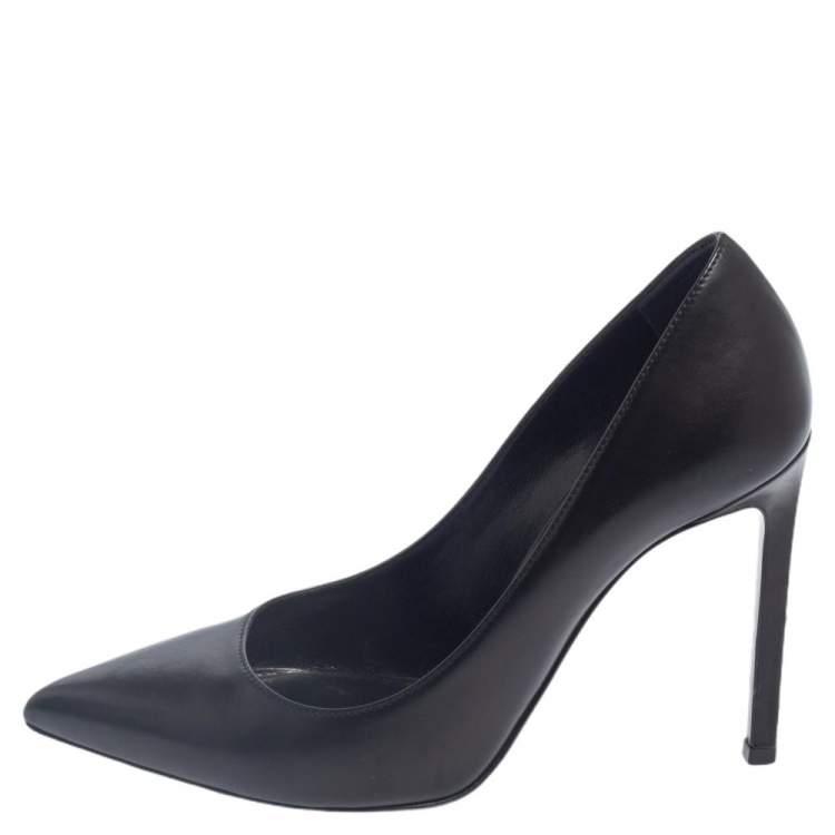 Pre Owned Saint Laurent Paris Black Leather Anja Pumps Size 35