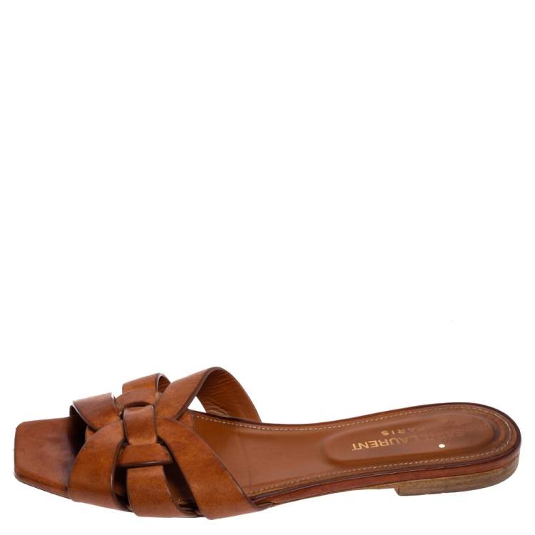 Luxury Womens Leather Slides Brown Flat Sandals Nu Pieds 05 Perfect For  Outdoor, Beach, And Casual Wear Comfortable Walking Shoes For Ladies From  Vernas, $21.11 | DHgate.Com