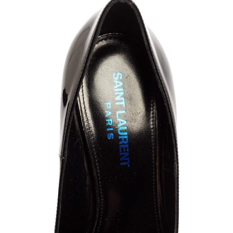 Pre Owned Saint Laurent Black Patent Leather  Opyum Pumps Size 36